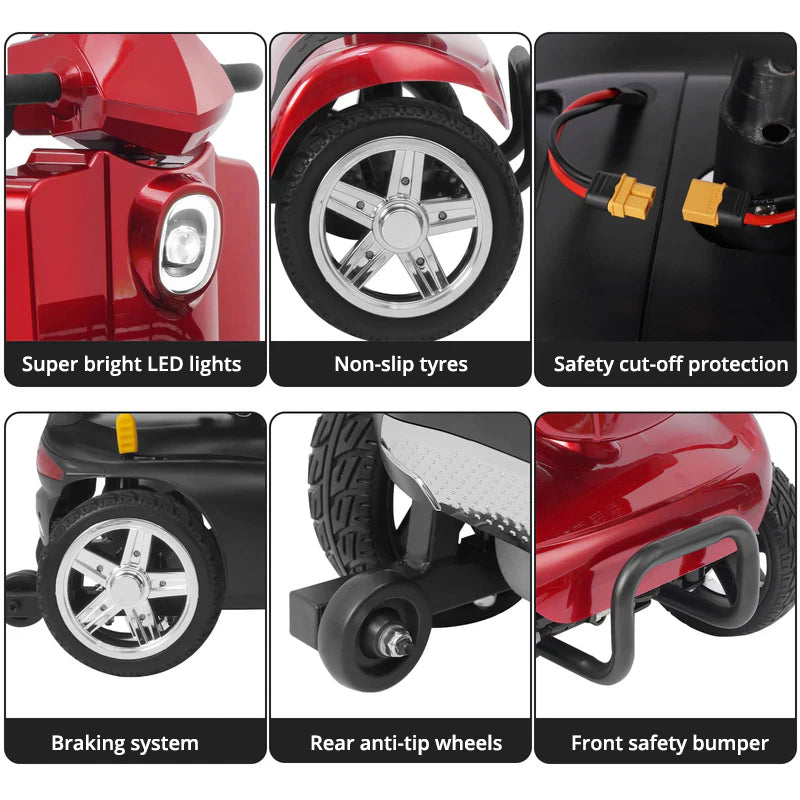 Ecomobi MS02 Pro Folding Mobility Scooter - 30 Miles Range - 21.5st Capacity - Road Legal
