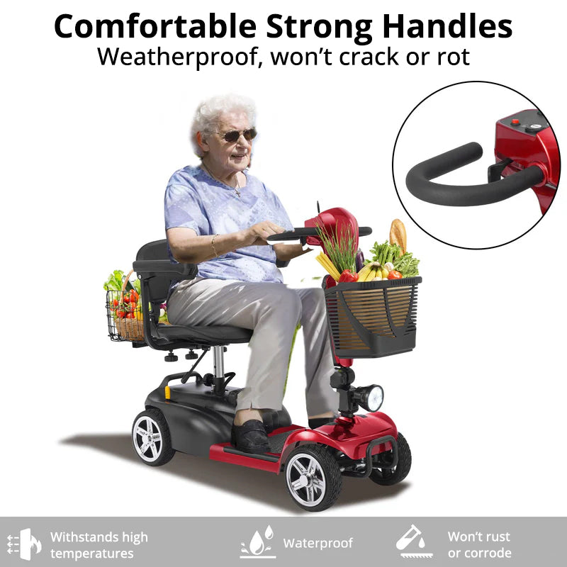 Ecomobi MS02 4-Wheel Mobility Scooter - 15 Miles (24km) Range - Stable & Compact Design