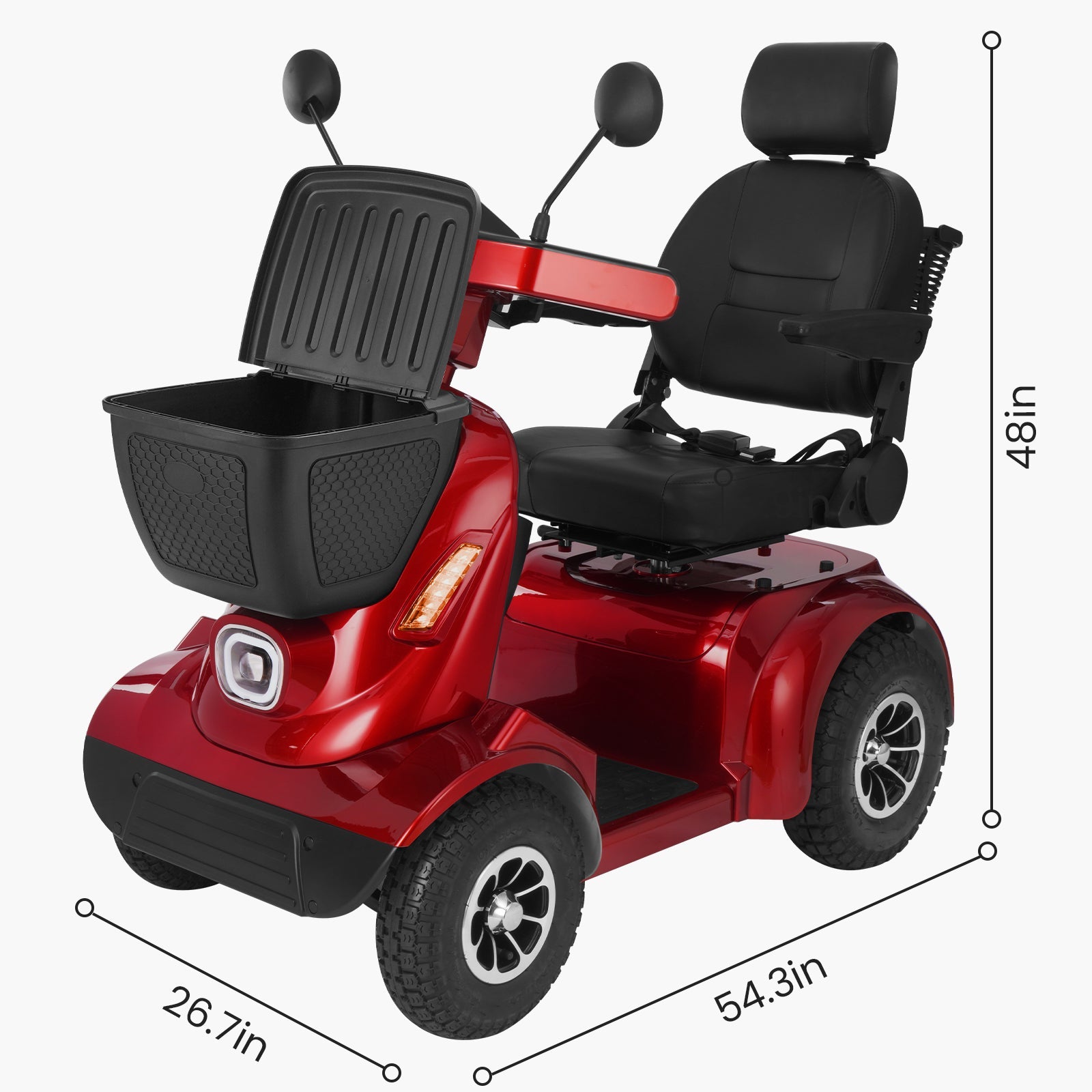 Ecomobi MS02 MAX Heavy Duty Mobility Scooter - 32 Miles (51km) Range - 35st (227kg) Capacity