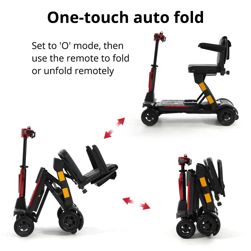 Ecomobi MS02-F Ultra Automatic Folding Mobility Scooter - 15 Miles (24km) Range - Flight Safe