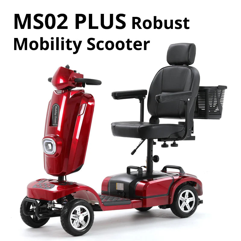 Ecomobi MS02 Plus Heavy Duty Mobility Scooter - 26 Miles Range - 28st - Class 3 Road Legal