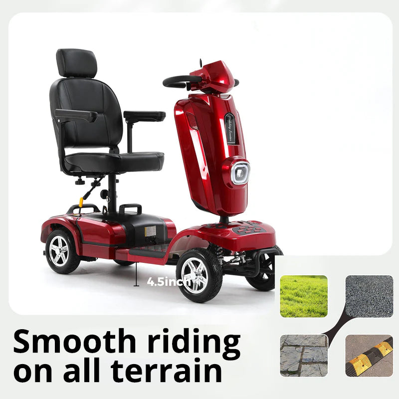 Ecomobi MS02 Plus Heavy Duty Mobility Scooter - 26 Miles Range - 28st - Class 3 Road Legal