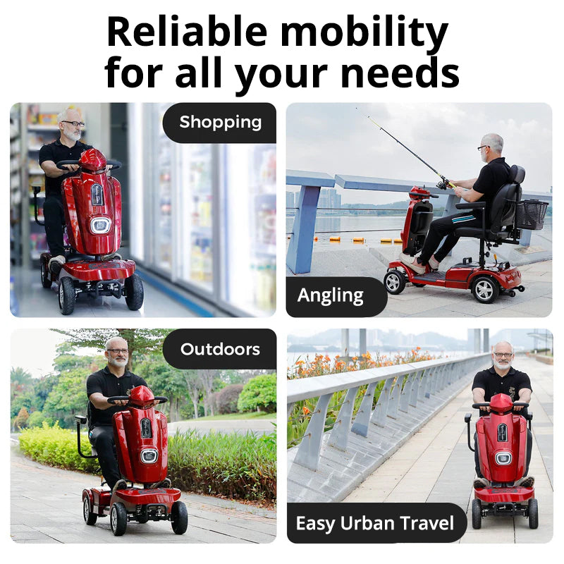 Ecomobi MS02 Plus Heavy Duty Mobility Scooter - 26 Miles Range - 28st - Class 3 Road Legal