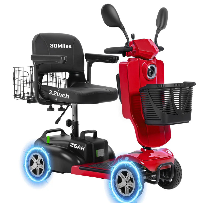 Ecomobi MS02 Pro Folding Mobility Scooter - 30 Miles Range - 21.5st Capacity - Road Legal