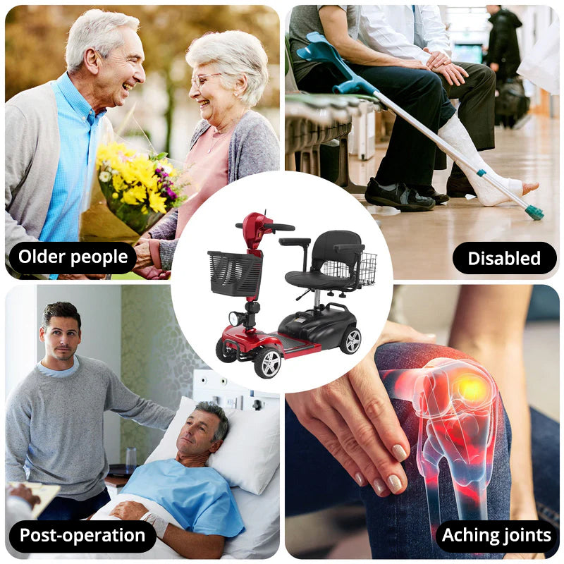 Ecomobi MS02 4-Wheel Mobility Scooter - 15 Miles (24km) Range - Stable & Compact Design