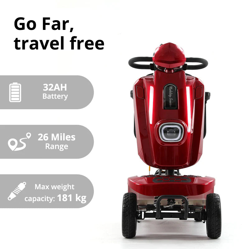 Ecomobi MS02 Plus Heavy Duty Mobility Scooter - 26 Miles Range - 28st - Class 3 Road Legal