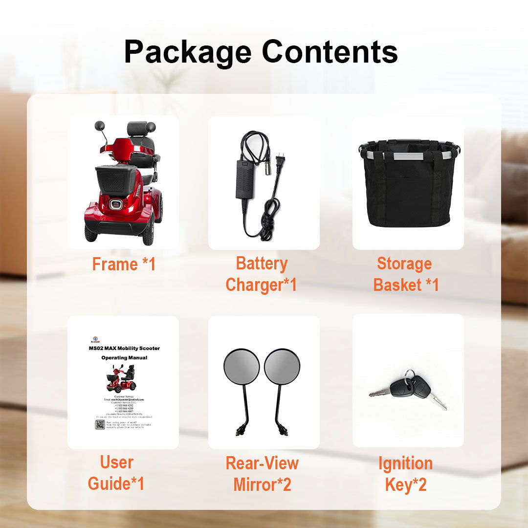 [ BACKORDER NOTICE ]Ecomobi MS02 MAX Heavy Duty Mobility Scooter - 32 Miles (51km) Range - 35st (227kg) Capacity