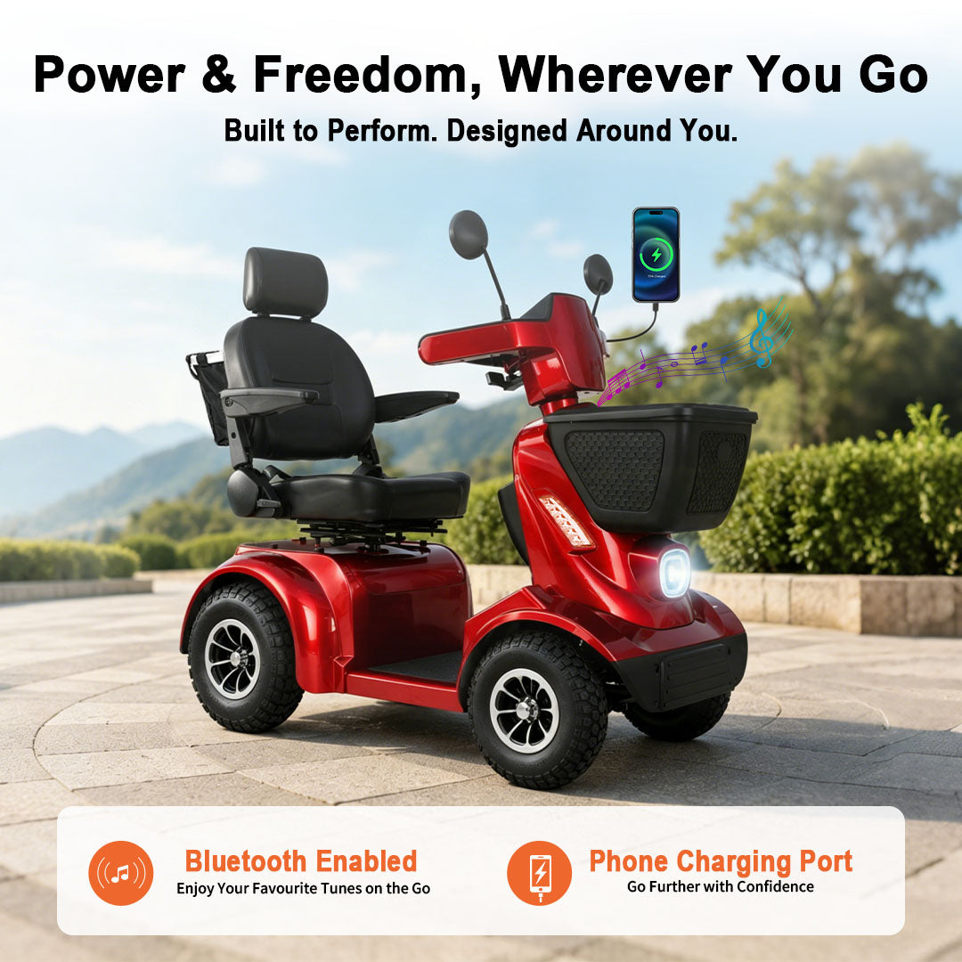 [ BACKORDER NOTICE ]Ecomobi MS02 MAX Heavy Duty Mobility Scooter - 32 Miles (51km) Range - 35st (227kg) Capacity