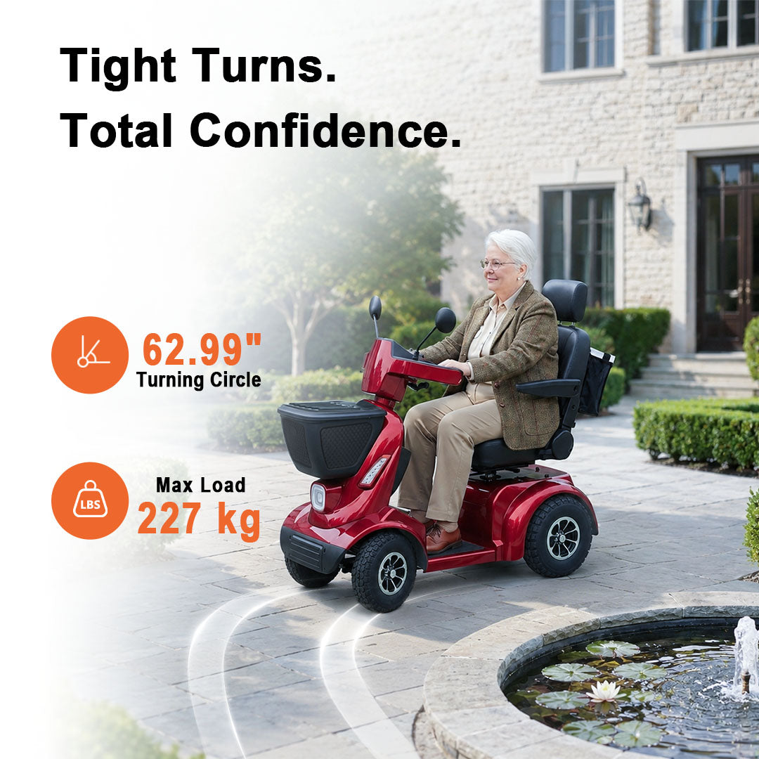 [ BACKORDER NOTICE ]Ecomobi MS02 MAX Heavy Duty Mobility Scooter - 32 Miles (51km) Range - 35st (227kg) Capacity