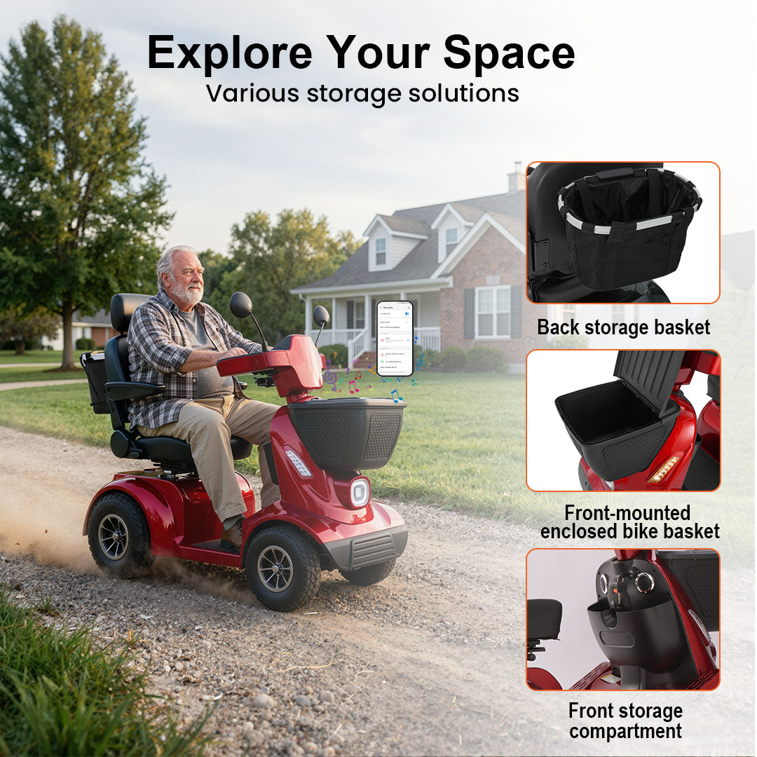 [ BACKORDER NOTICE ]Ecomobi MS02 MAX Heavy Duty Mobility Scooter - 32 Miles (51km) Range - 35st (227kg) Capacity